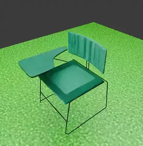 Futuristic Classroom Chair with Materials