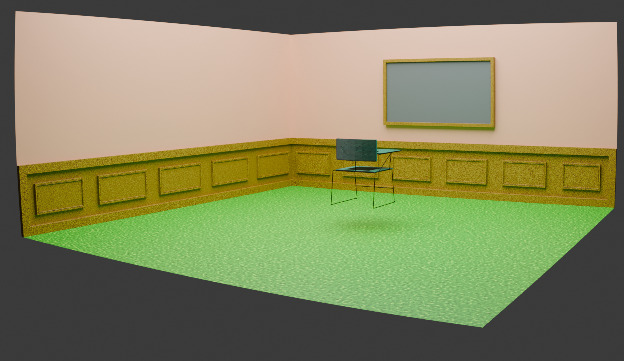 Futuristic Classroom Chair with Materials Low-poly 3D model_2