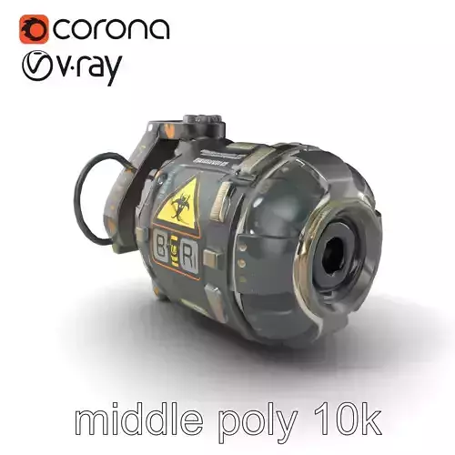 Biological Bomb Futuristic Design model pack Low-poly 3D model