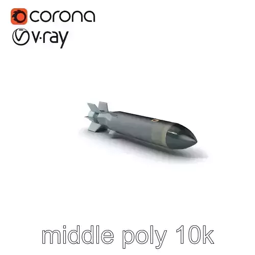 Nuclear Bomb Iconic Shape Simulation model pack Low-poly 3D model