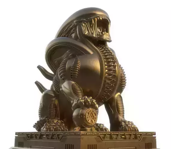 Cyberpunk lion  Alien - shaped Lion Anomalous Lion Alien 3D model