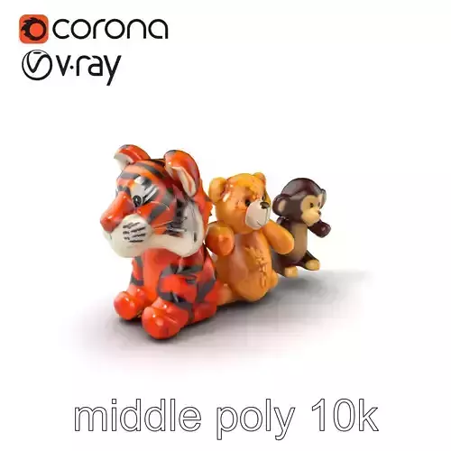 Fluffy Animal Puppets Model Pack