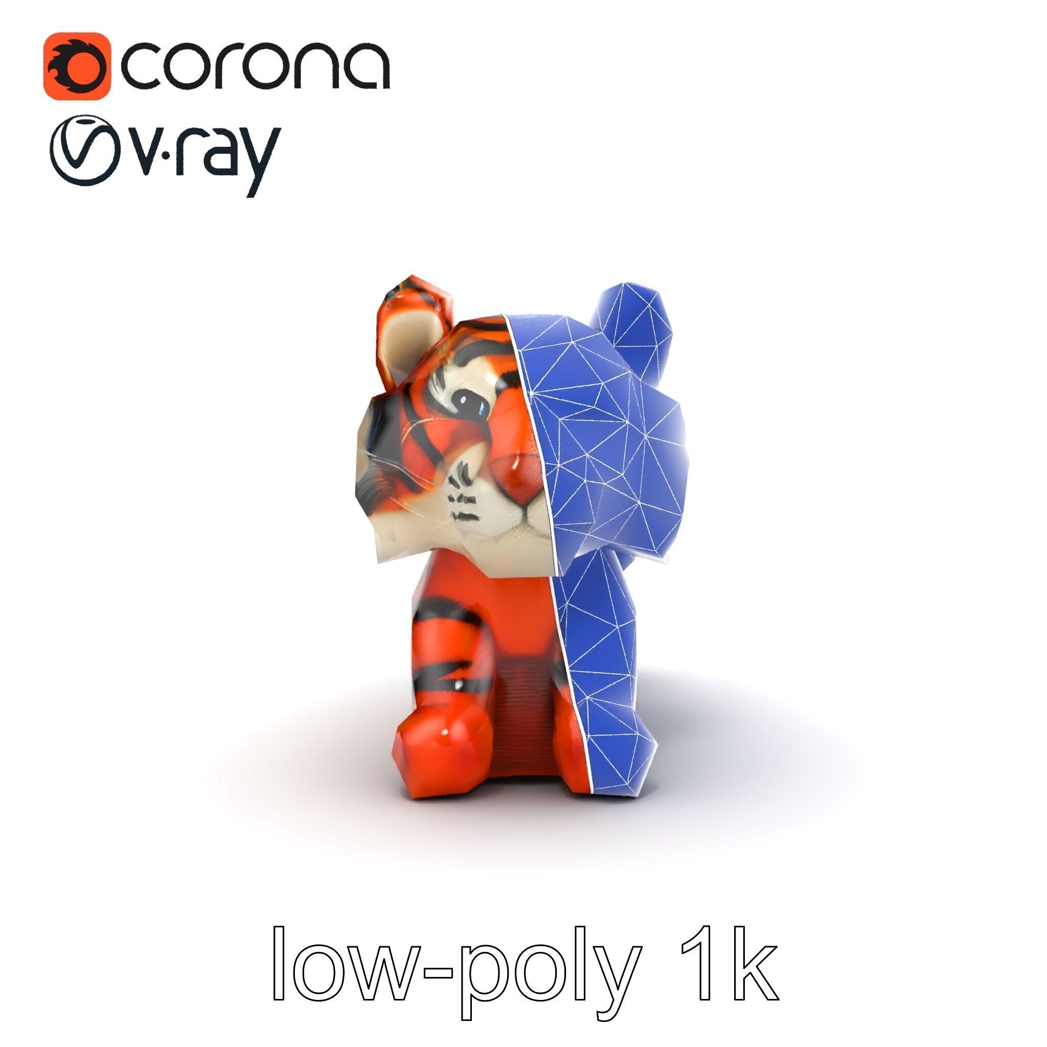 Fluffy Animal Puppets Model Pack Low-poly 3D model_20