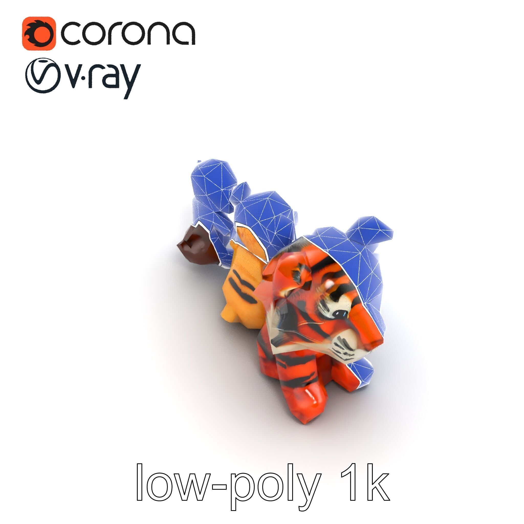 Fluffy Animal Puppets Model Pack Low-poly 3D model_18