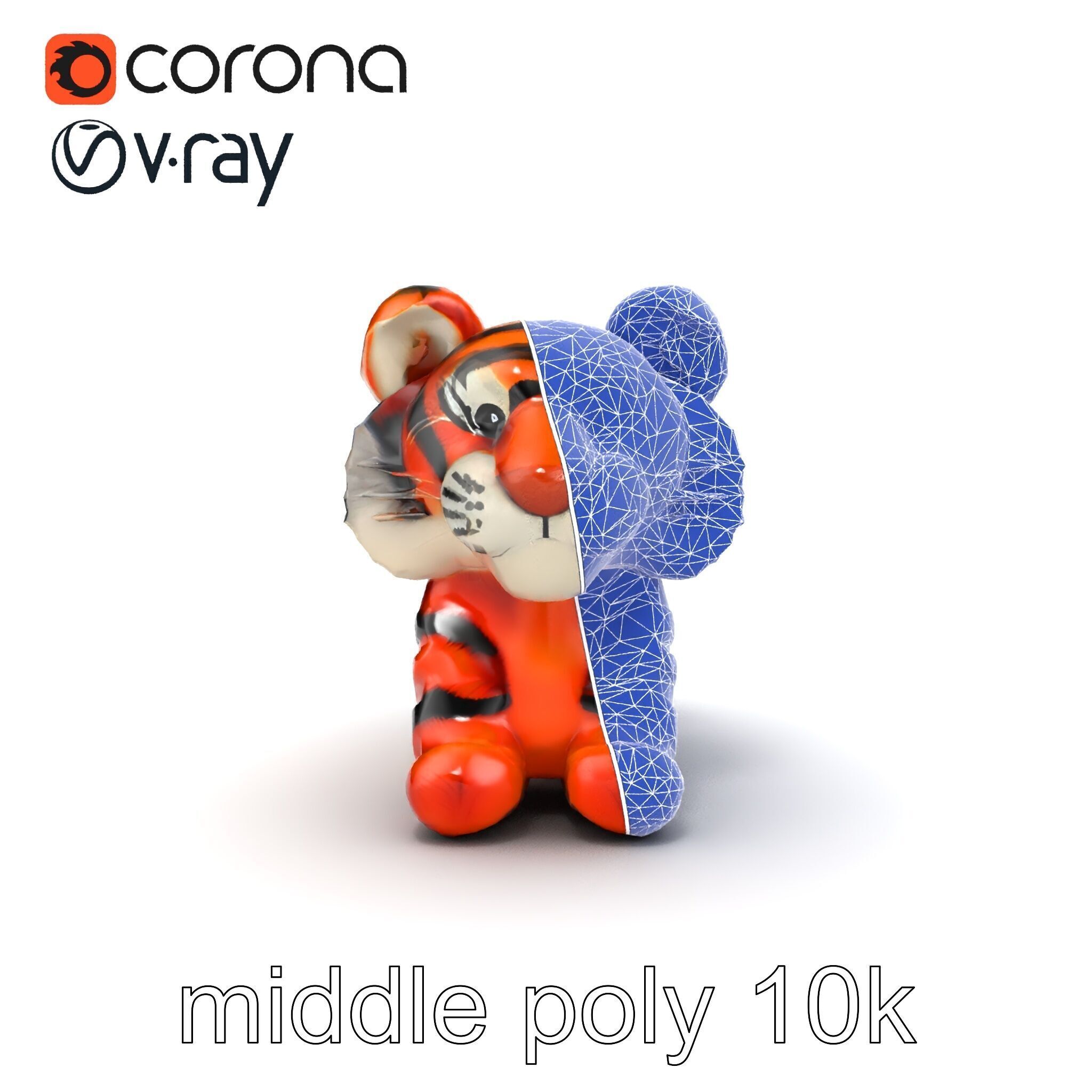 Fluffy Animal Puppets Model Pack Low-poly 3D model_31