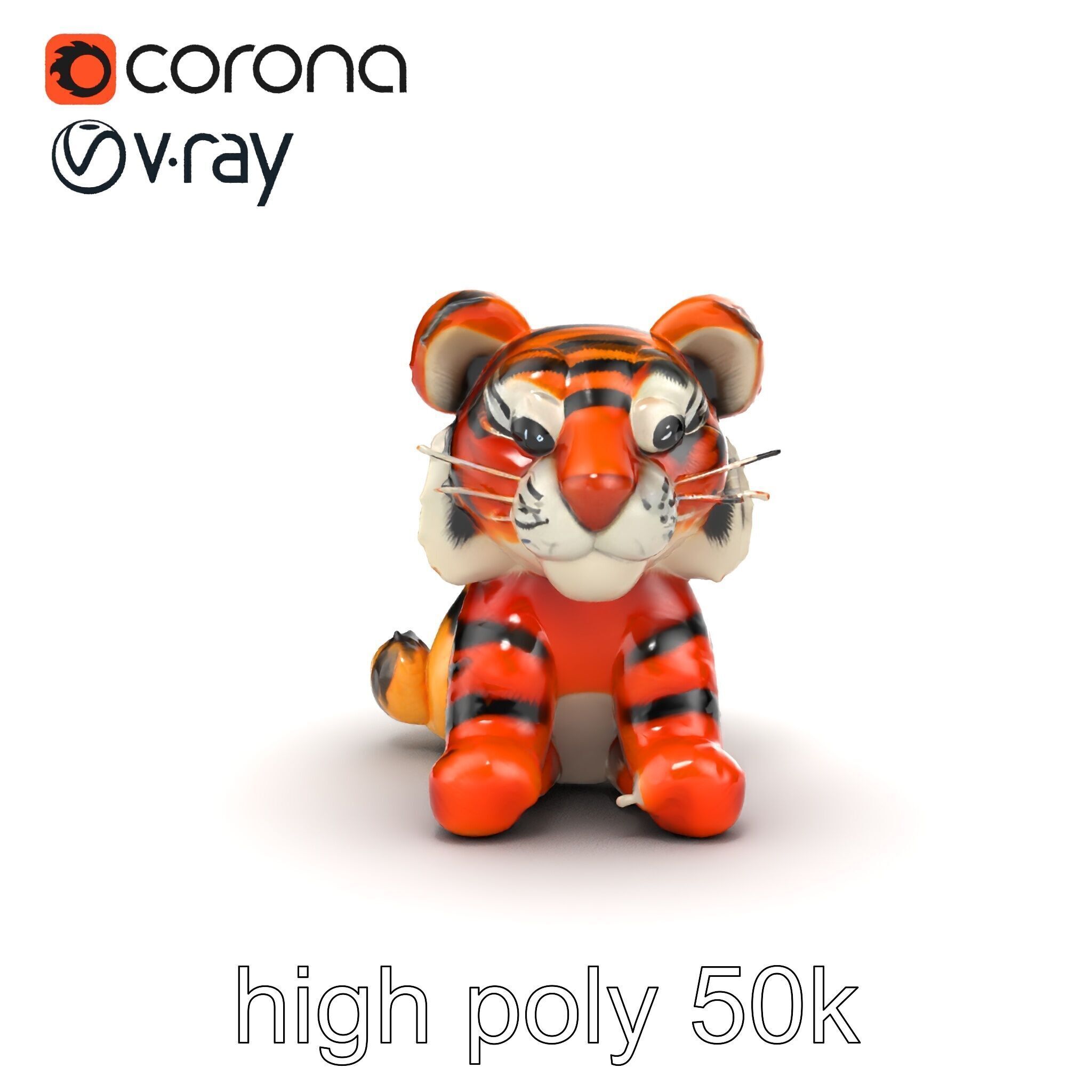 Fluffy Animal Puppets Model Pack Low-poly 3D model_23