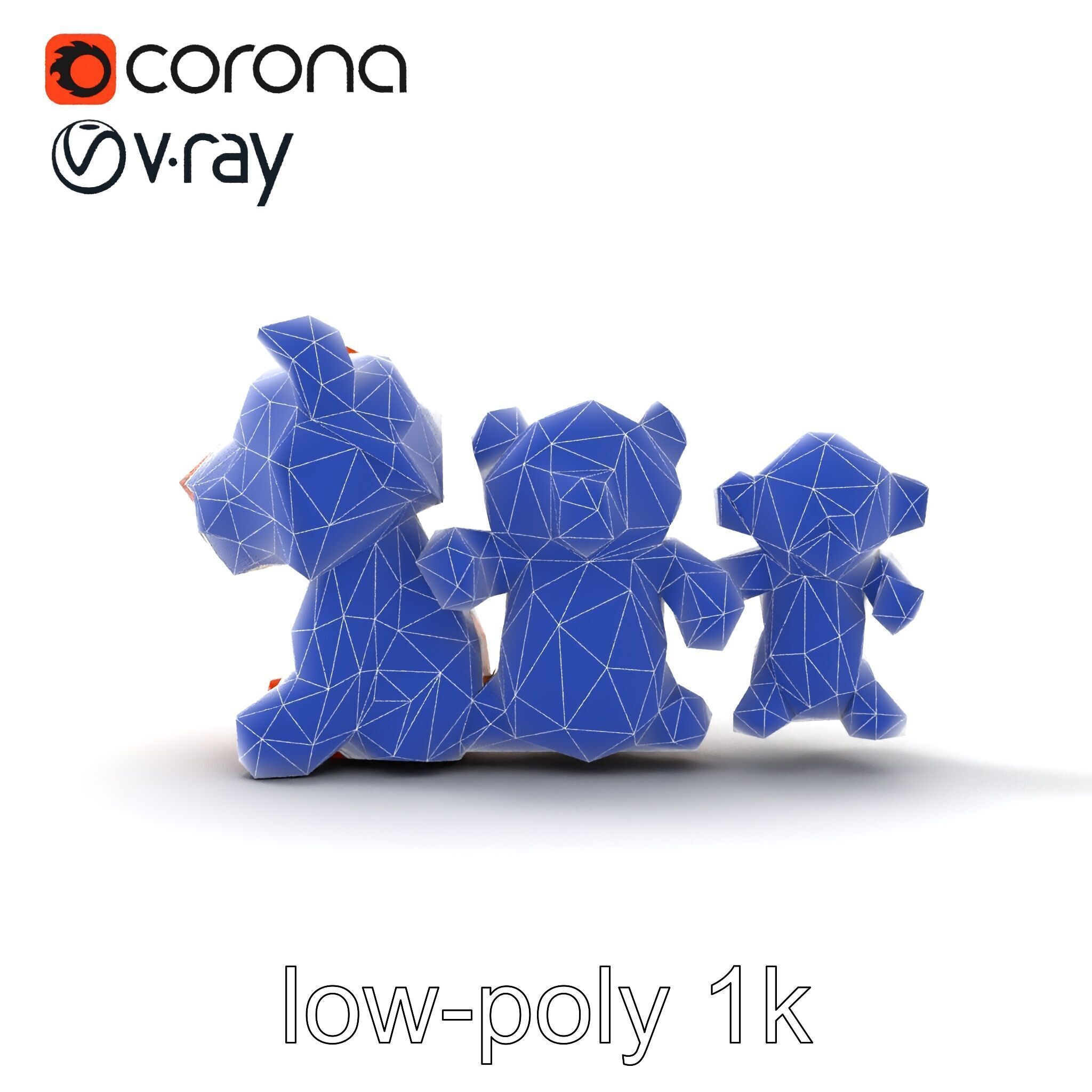 Fluffy Animal Puppets Model Pack Low-poly 3D model_17