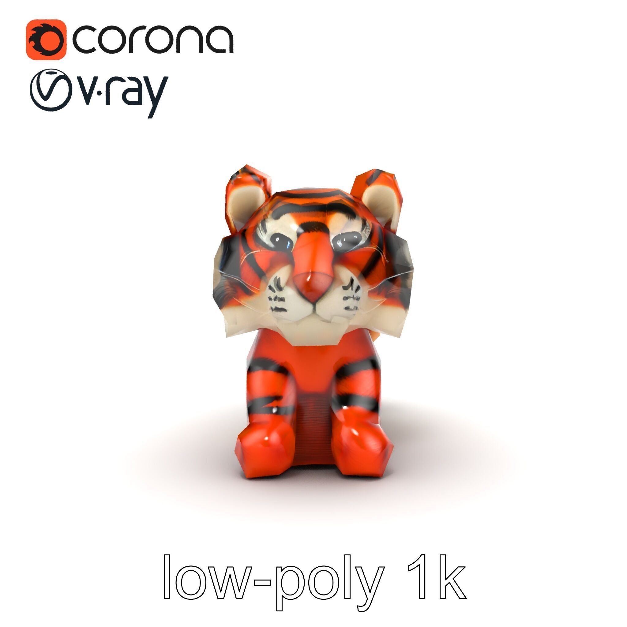 Fluffy Animal Puppets Model Pack Low-poly 3D model_12