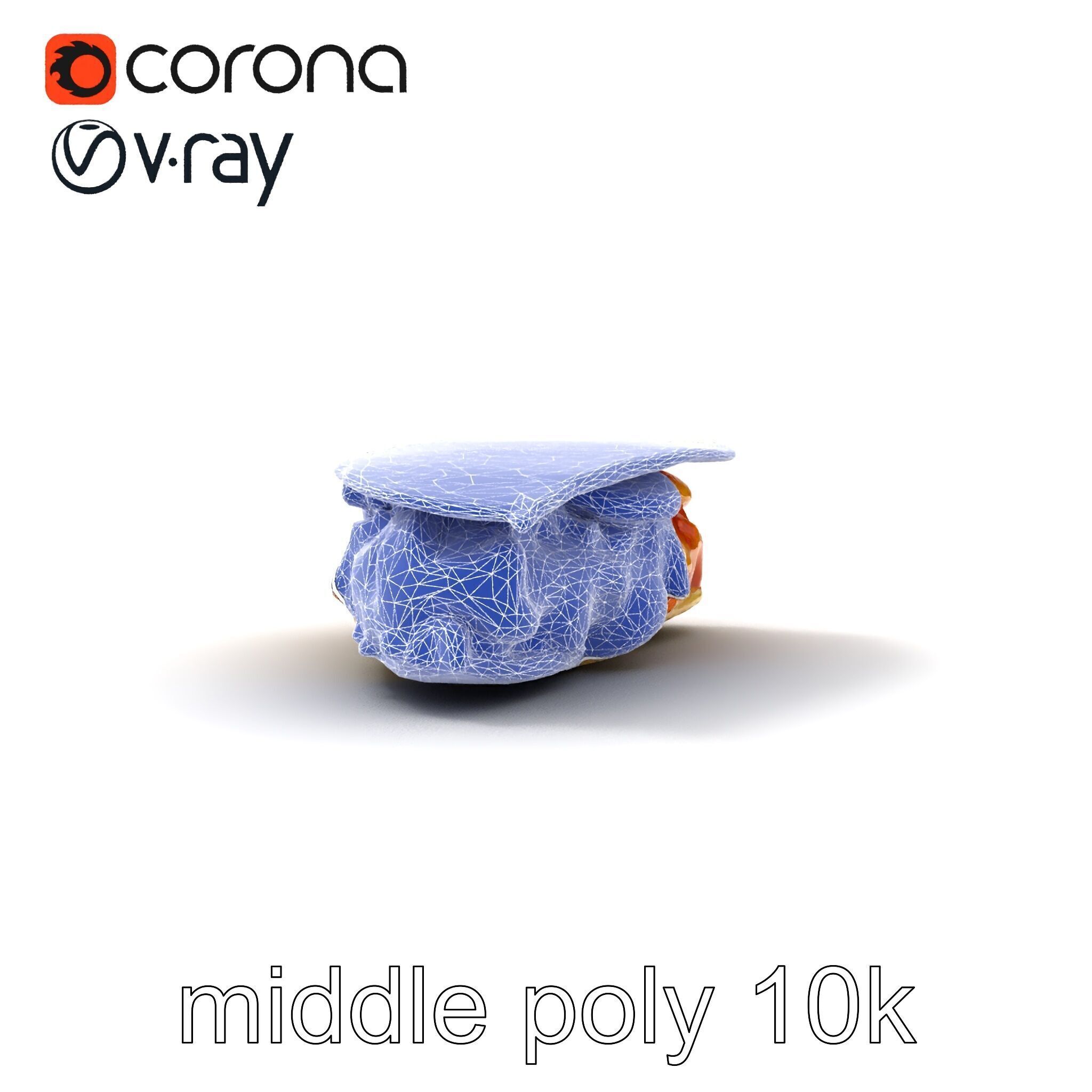 Realistic Chicken Quesadilla with Cheese Pull model pack Low-poly 3D model_14