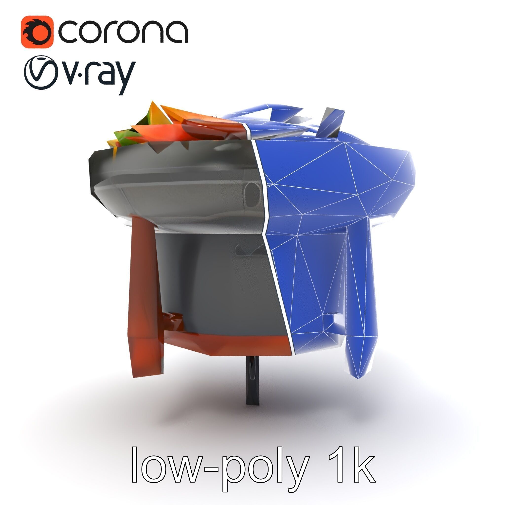 Korean BBQ Grill Table Photorealistic Model Pack Low-poly 3D model_19