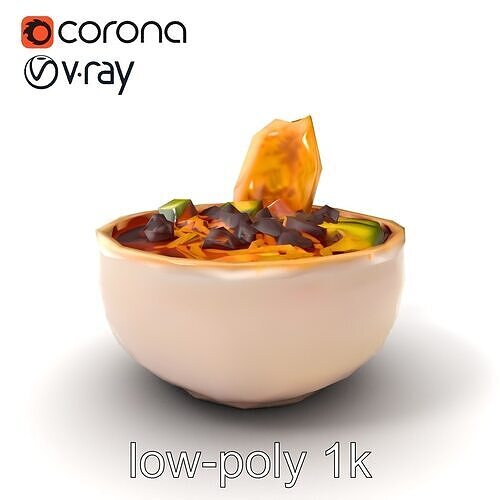 Tortilla Soup Culinary Delight model pack Low-poly 3D model 5