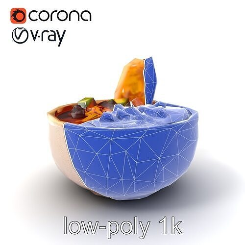 Tortilla Soup Culinary Delight model pack Low-poly 3D model 7
