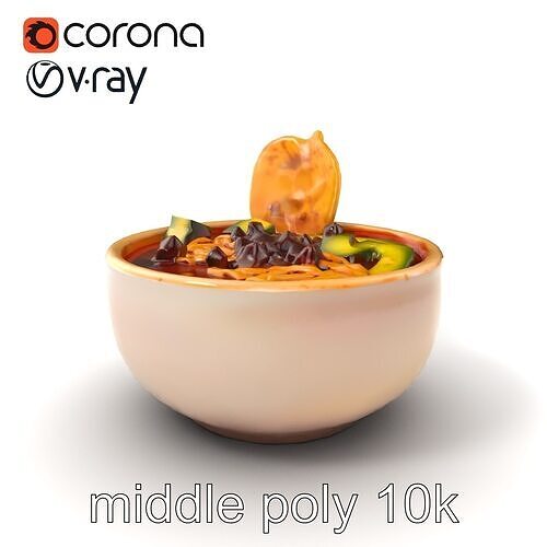 Tortilla Soup Culinary Delight model pack Low-poly 3D model