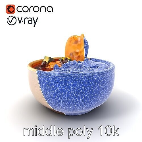 Tortilla Soup Culinary Delight model pack Low-poly 3D model 6