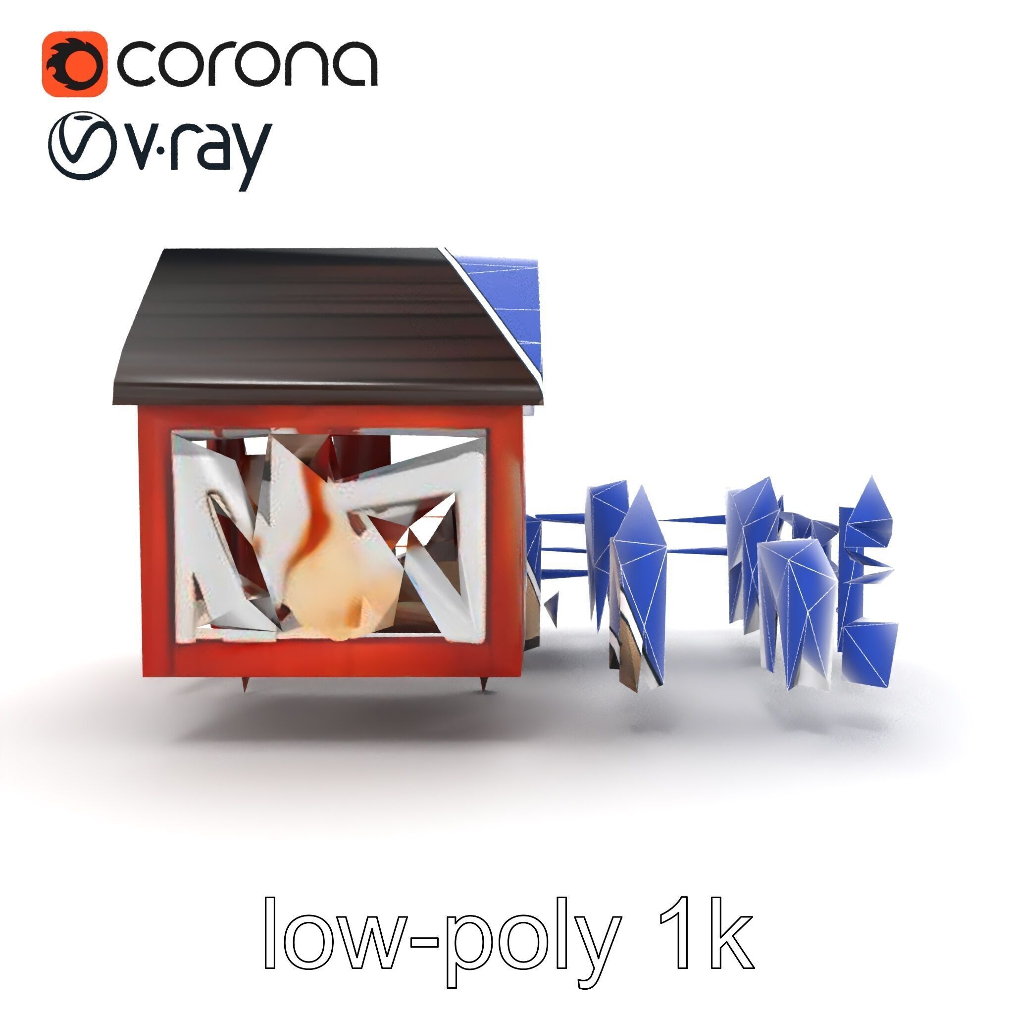 Farmyard Animal Playset Model Pack Low-poly 3D model_26