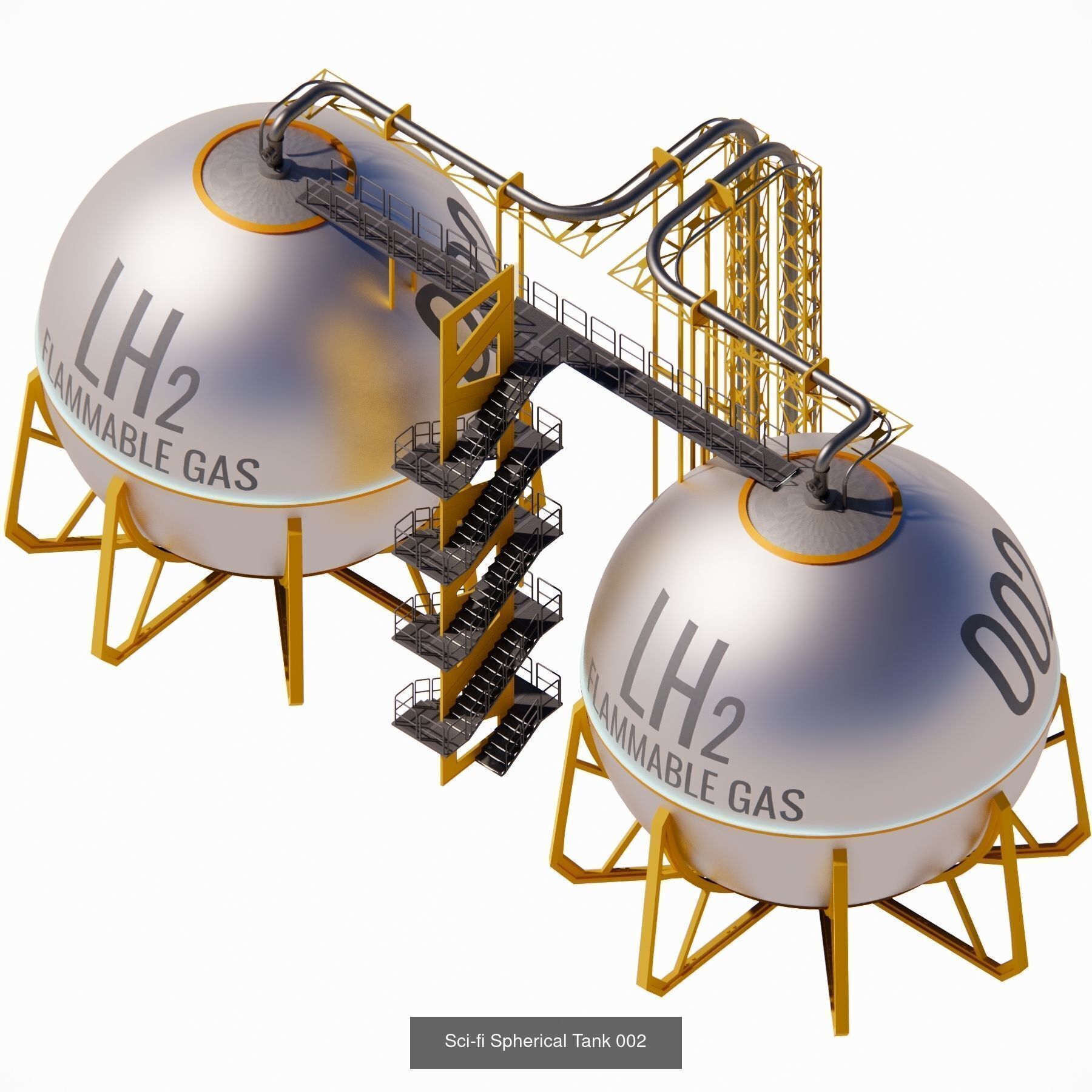 Sci-Fi City Prop Pack Futuristic Cyberpunk 3D Assets 002 3D Model Collection_23