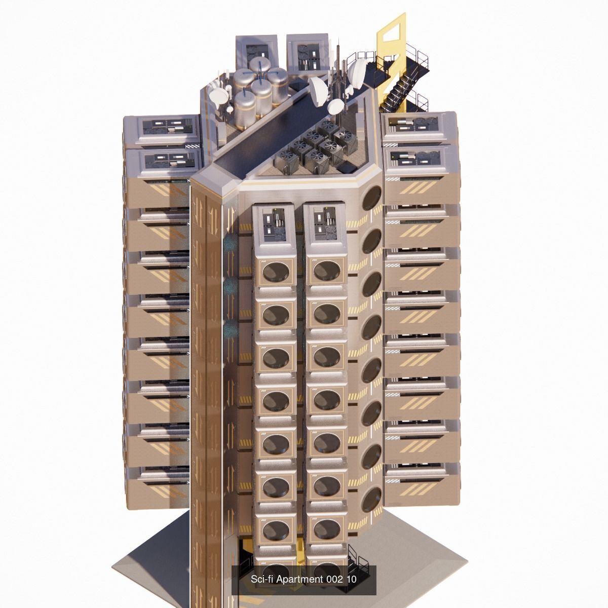 Sci-Fi City Prop Pack Futuristic Cyberpunk 3D Assets 002 3D Model Collection_5