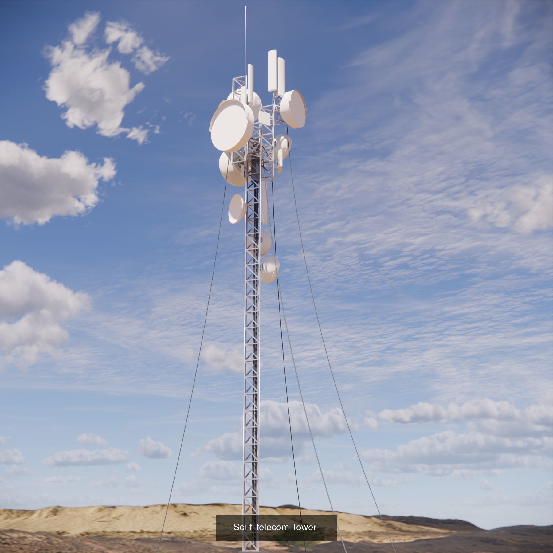 Sci-Fi City Prop Pack Futuristic Cyberpunk 3D Assets 002 3D Model Collection_28