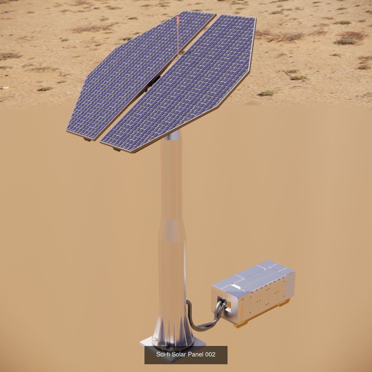 Sci-Fi City Prop Pack Futuristic Cyberpunk 3D Assets 002 3D Model Collection_20