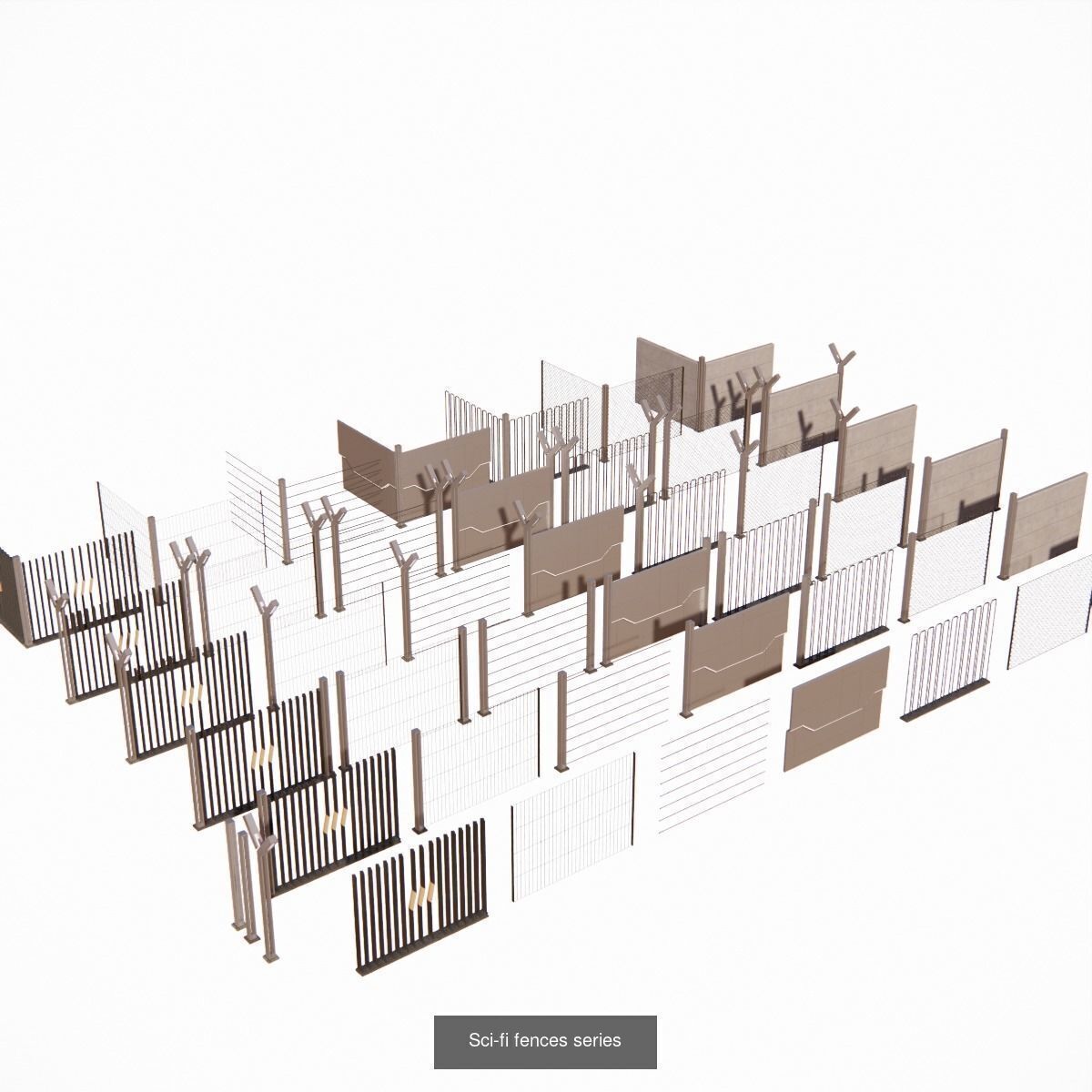 Sci-Fi City Prop Pack Futuristic Cyberpunk 3D Assets 002 3D Model Collection_24