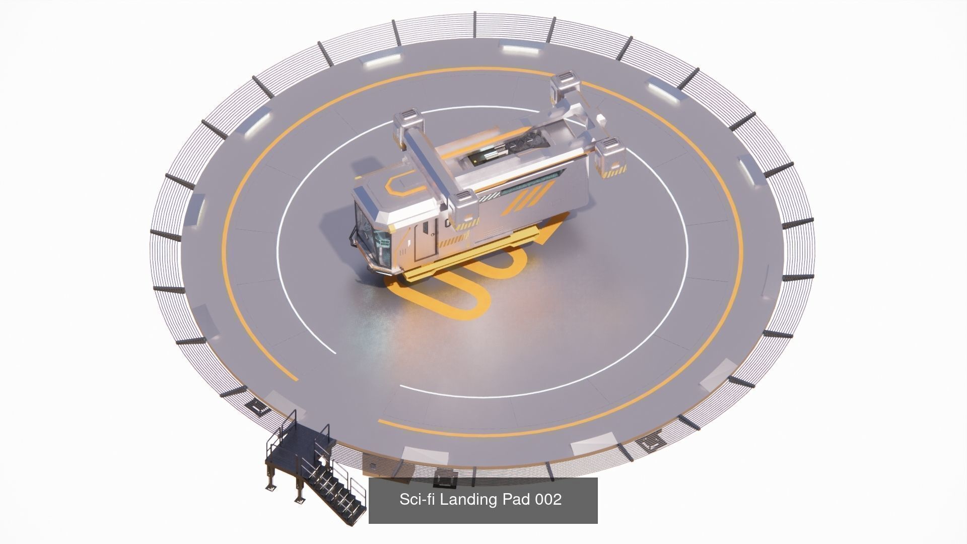 Sci-Fi City Prop Pack Futuristic Cyberpunk 3D Assets 002 3D Model Collection_25