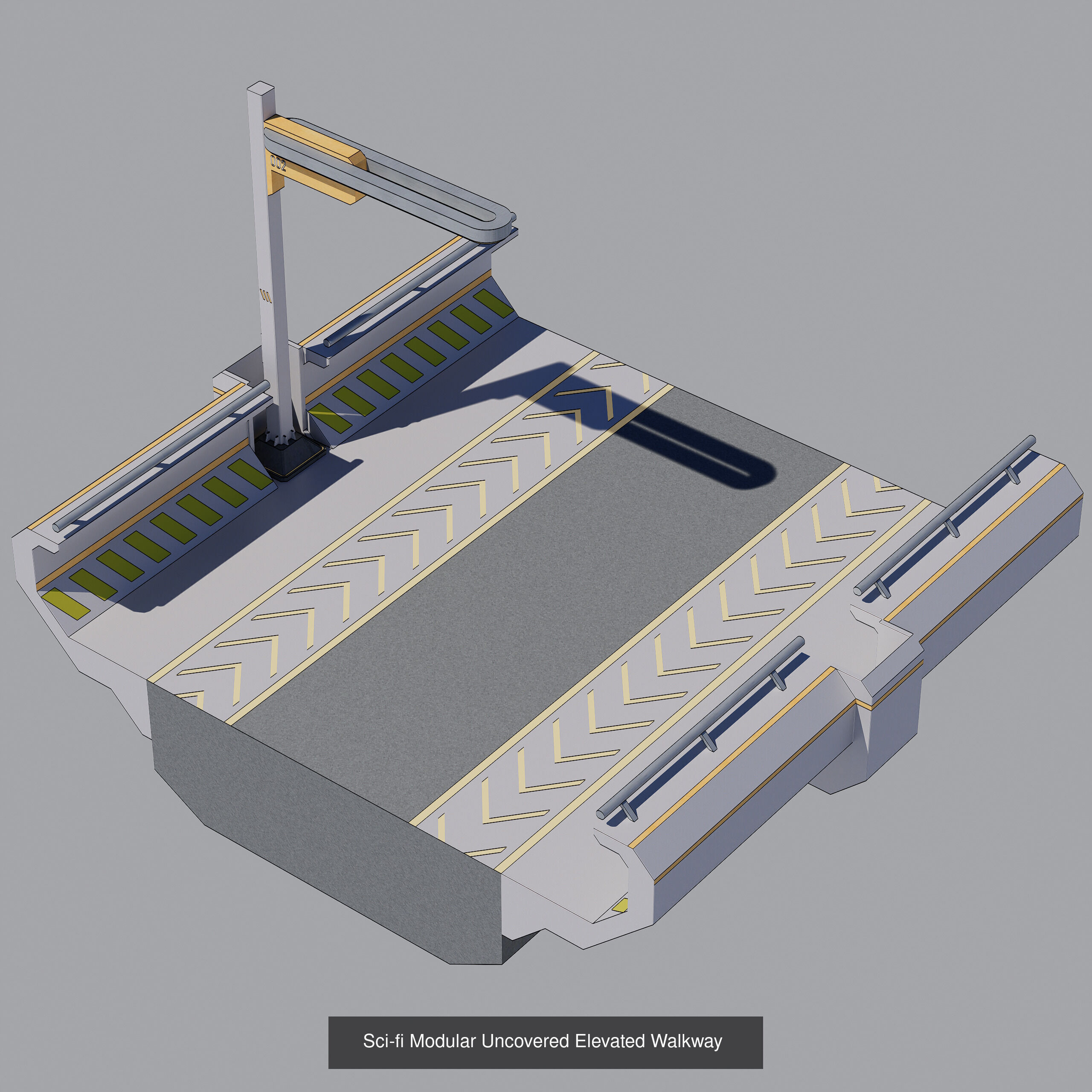 Sci-Fi City Prop Pack Futuristic Cyberpunk 3D Assets 002 3D Model Collection_33