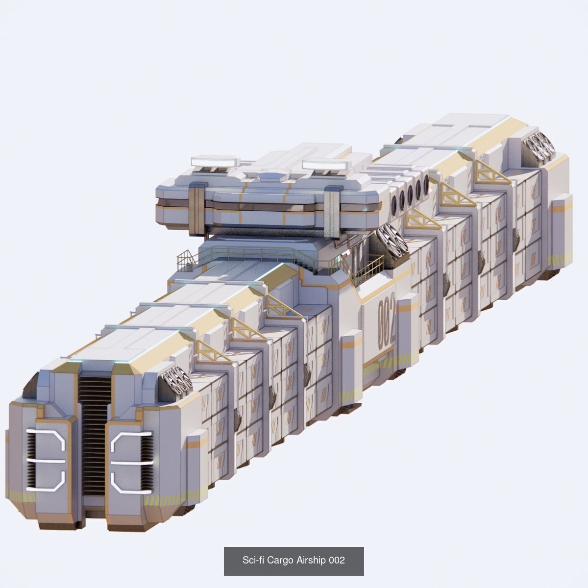 Sci-Fi City Prop Pack Futuristic Cyberpunk 3D Assets 002 3D Model Collection_16