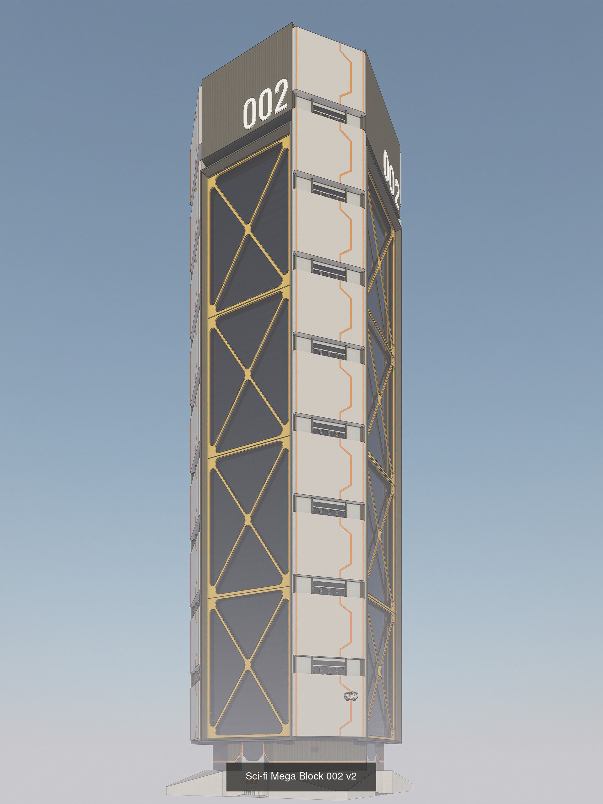 Sci-Fi City Prop Pack Futuristic Cyberpunk 3D Assets 002 3D Model Collection_9