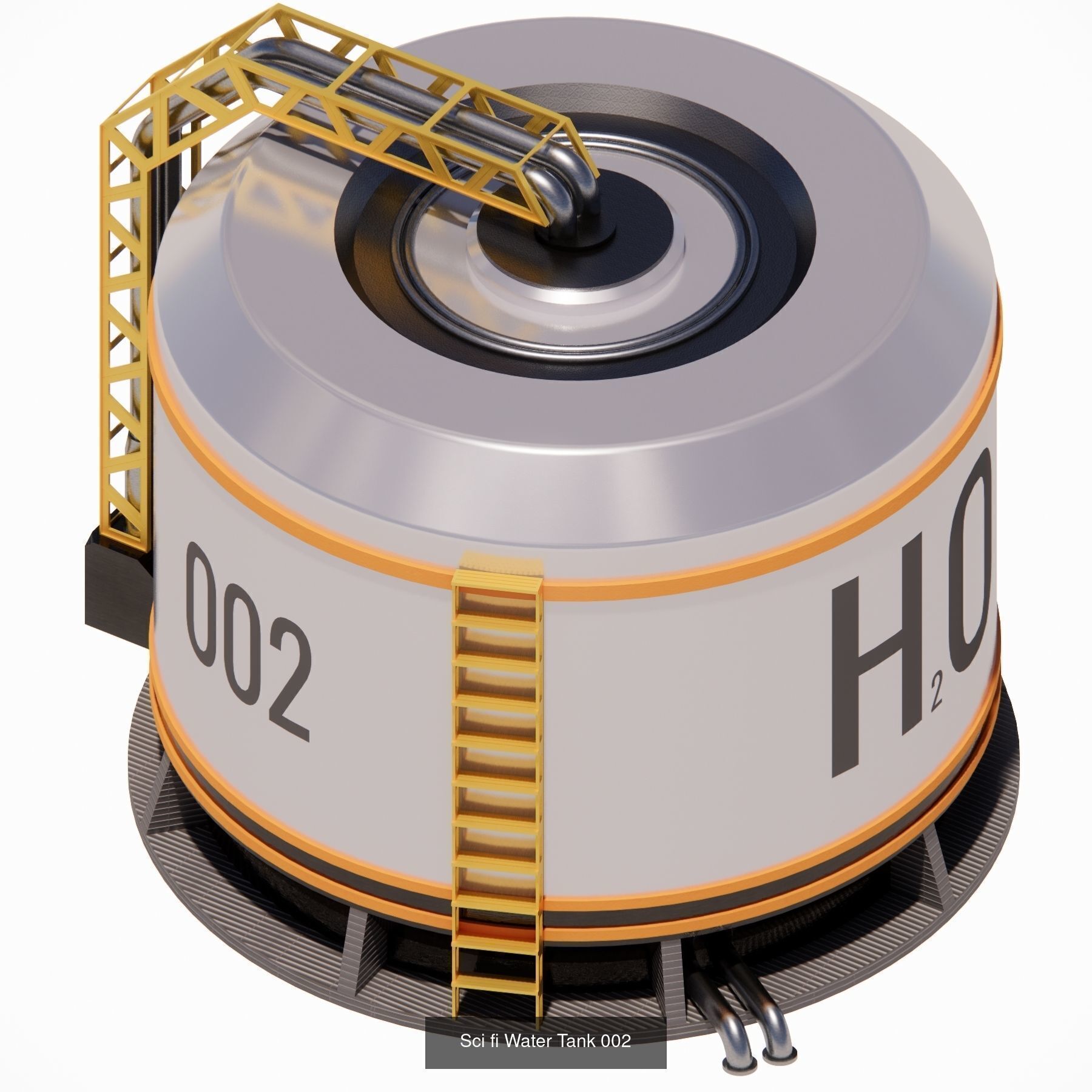 Sci-Fi City Prop Pack Futuristic Cyberpunk 3D Assets 002 3D Model Collection_21