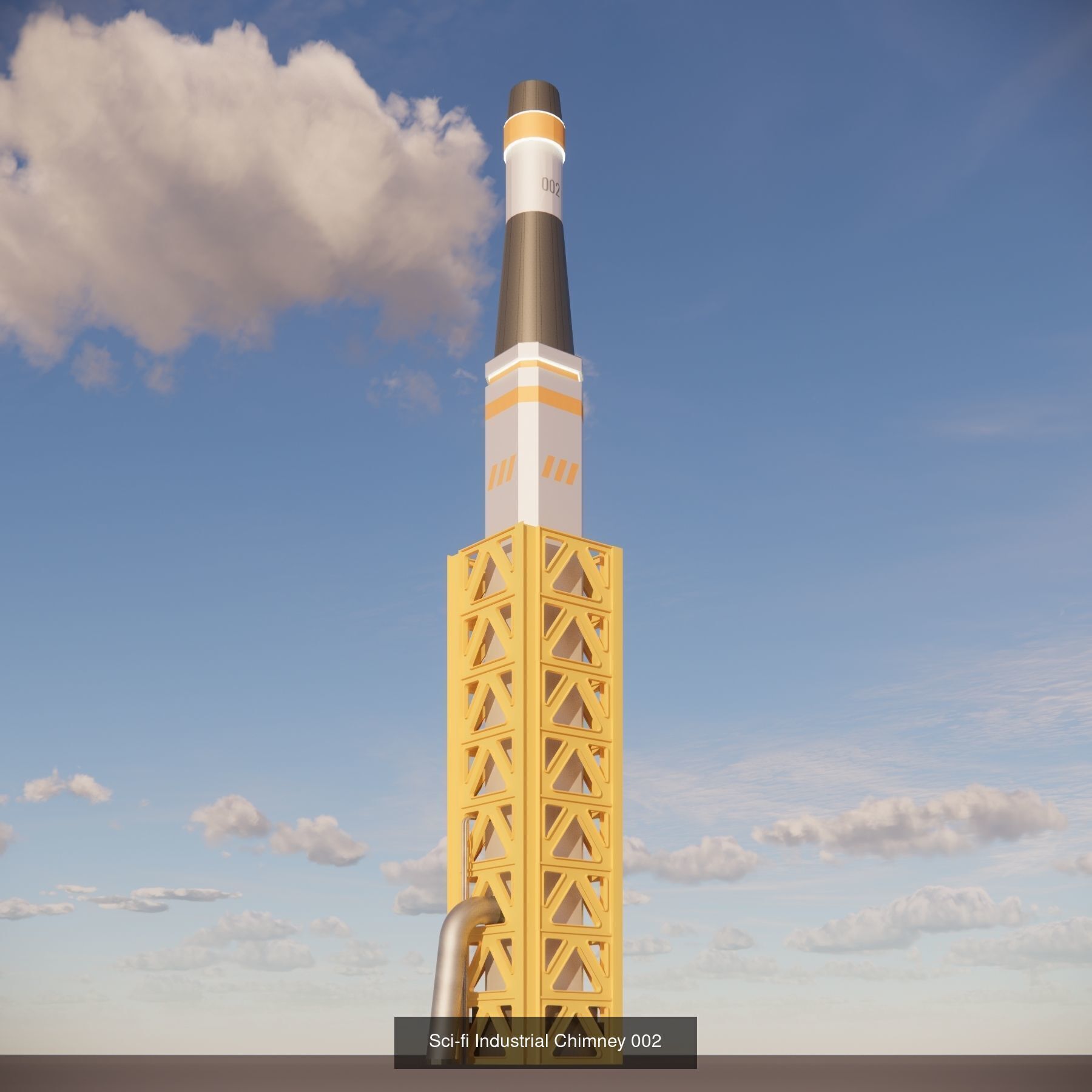 Sci-Fi City Prop Pack Futuristic Cyberpunk 3D Assets 002 3D Model Collection_31