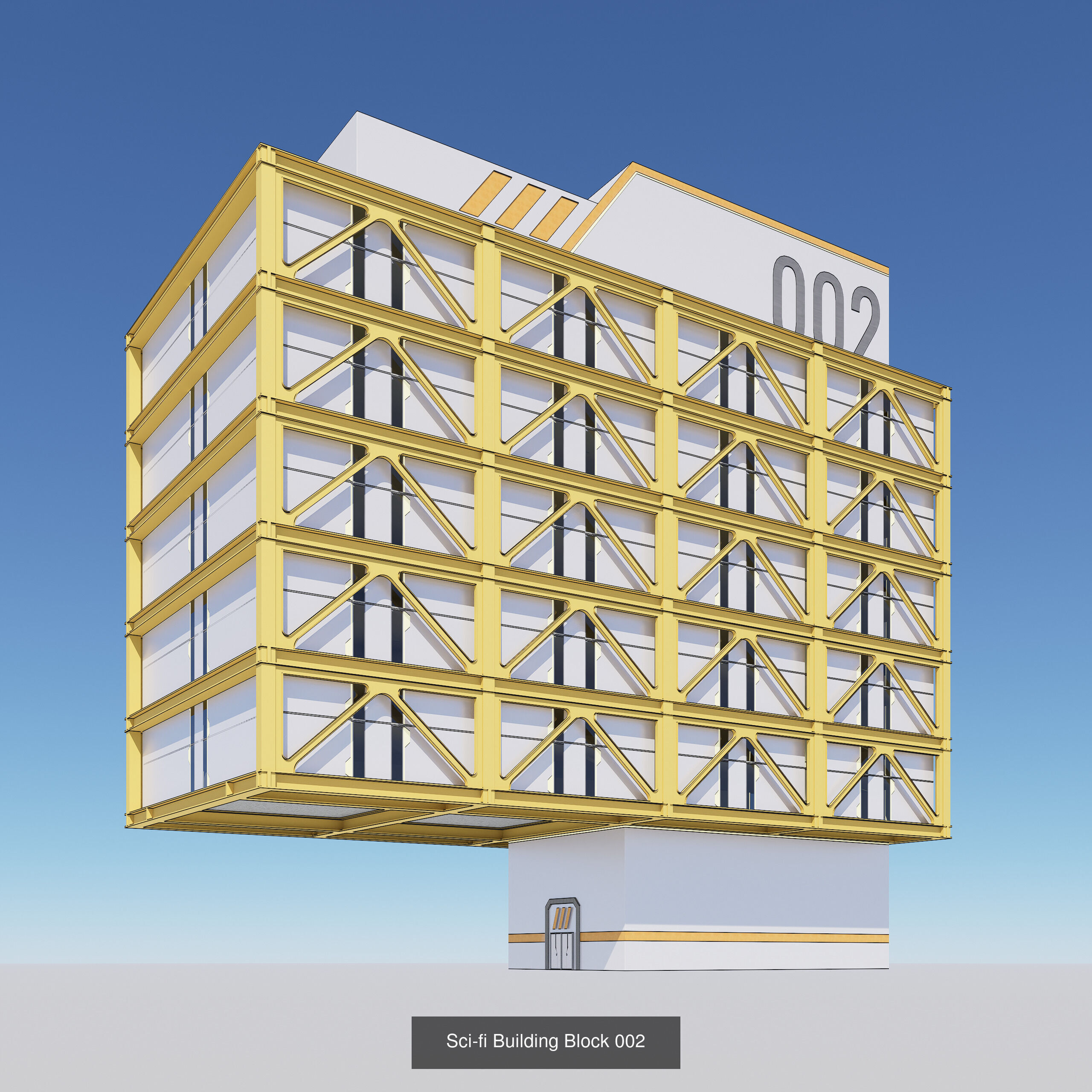 Sci-Fi City Prop Pack Futuristic Cyberpunk 3D Assets 002 3D Model Collection_7