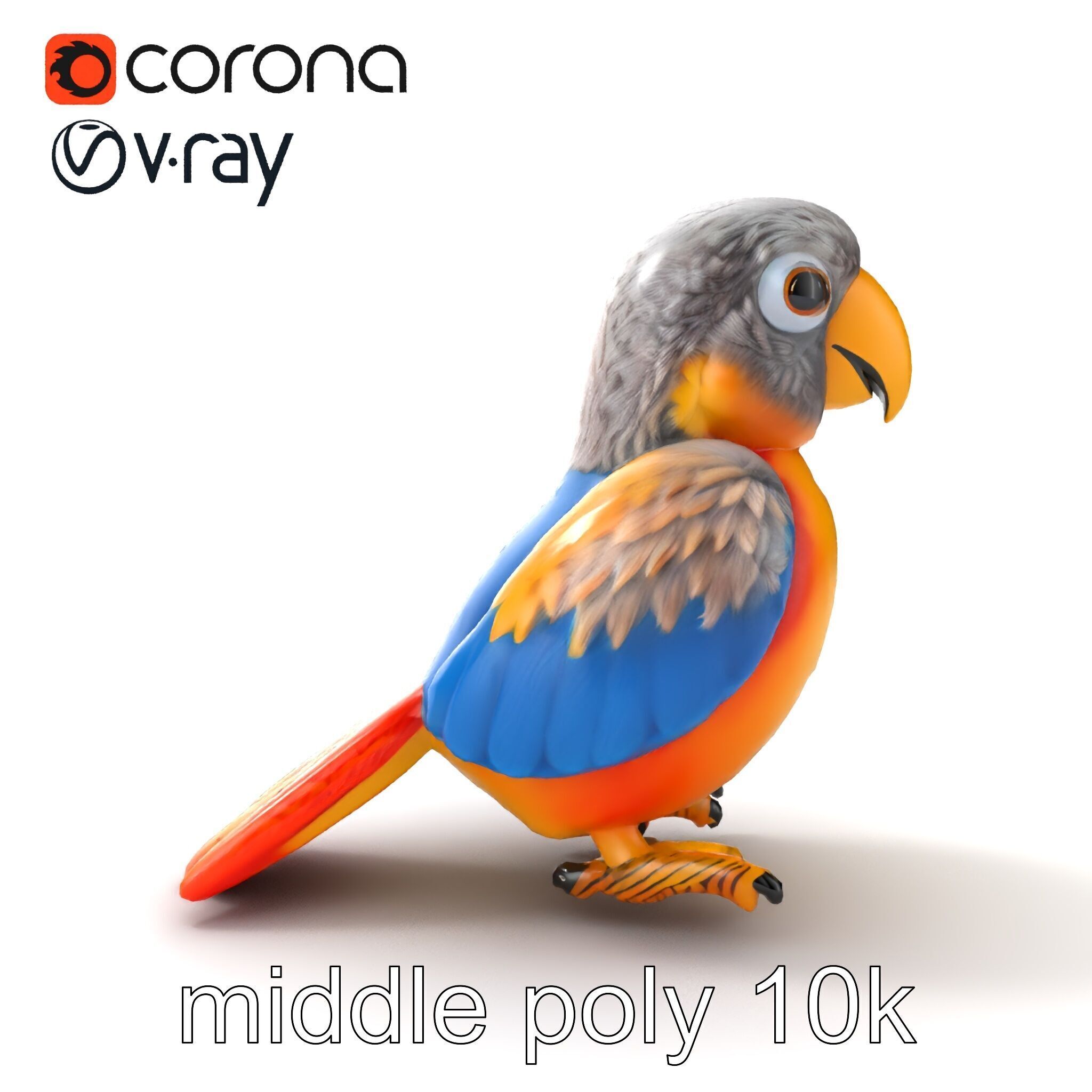Interactive Talking Parrot Toy model pack Low-poly 3D model_25