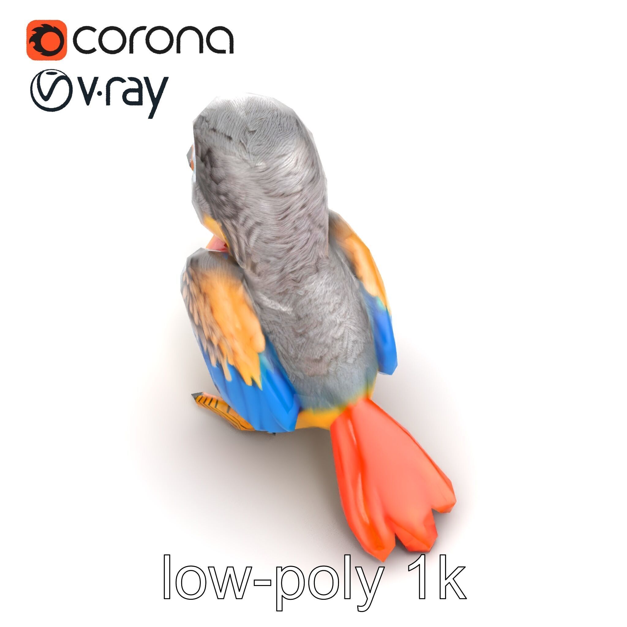 Interactive Talking Parrot Toy model pack Low-poly 3D model_22