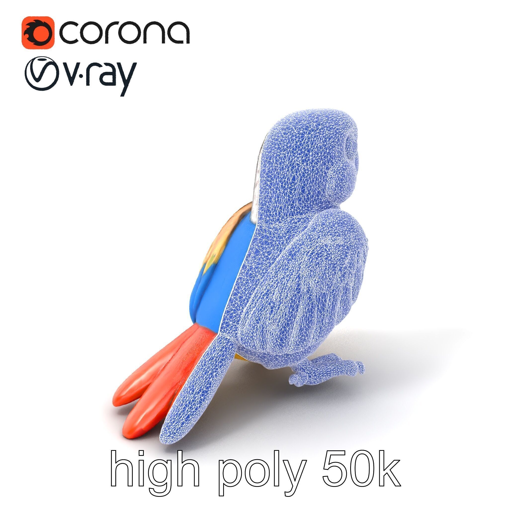 Interactive Talking Parrot Toy model pack Low-poly 3D model_1