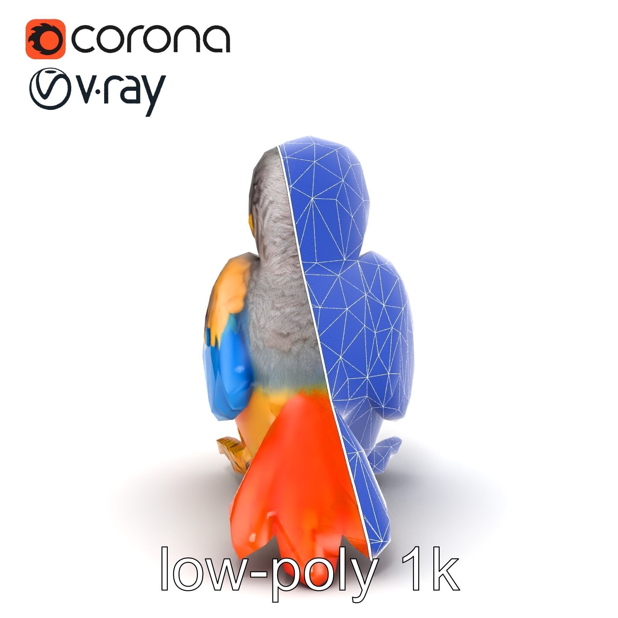 Interactive Talking Parrot Toy model pack Low-poly 3D model_24
