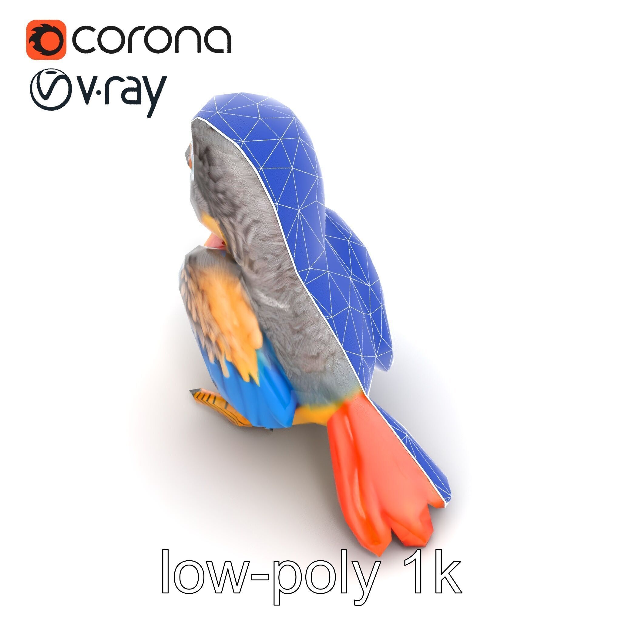 Interactive Talking Parrot Toy model pack Low-poly 3D model_15