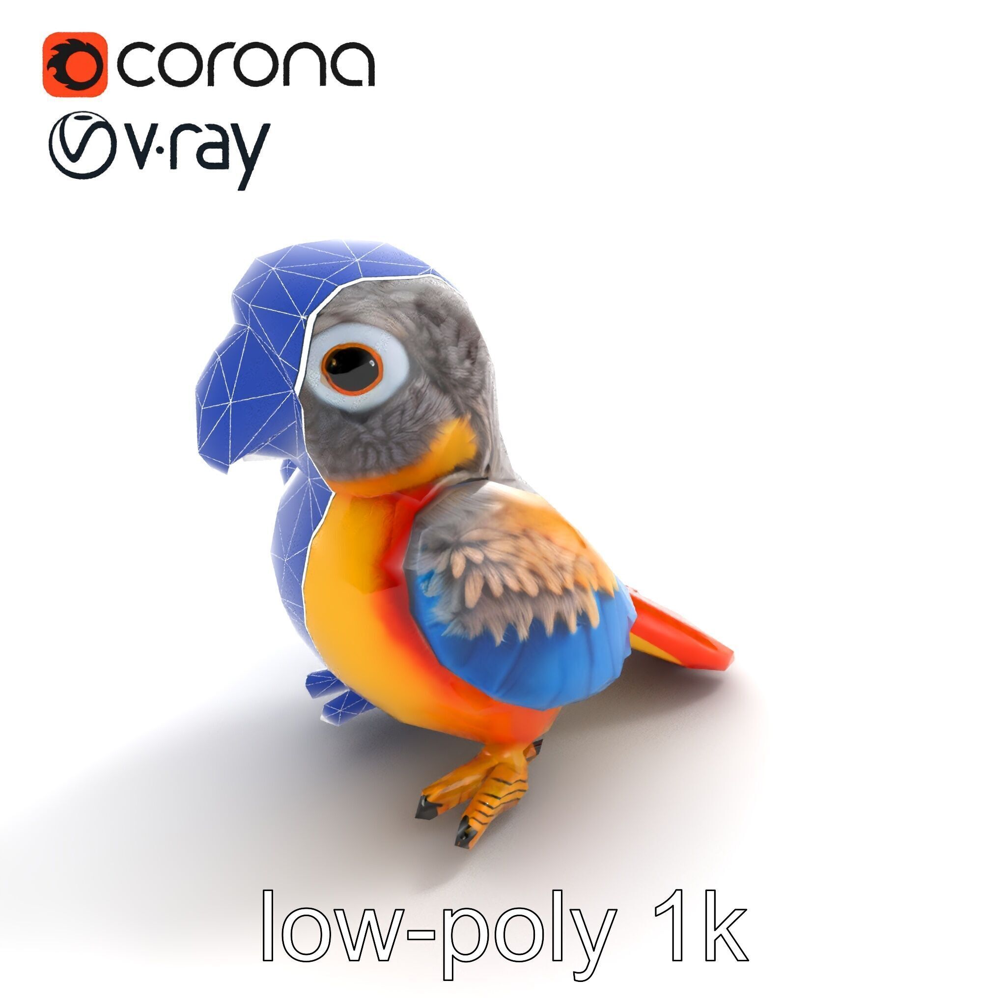 Interactive Talking Parrot Toy model pack Low-poly 3D model_26