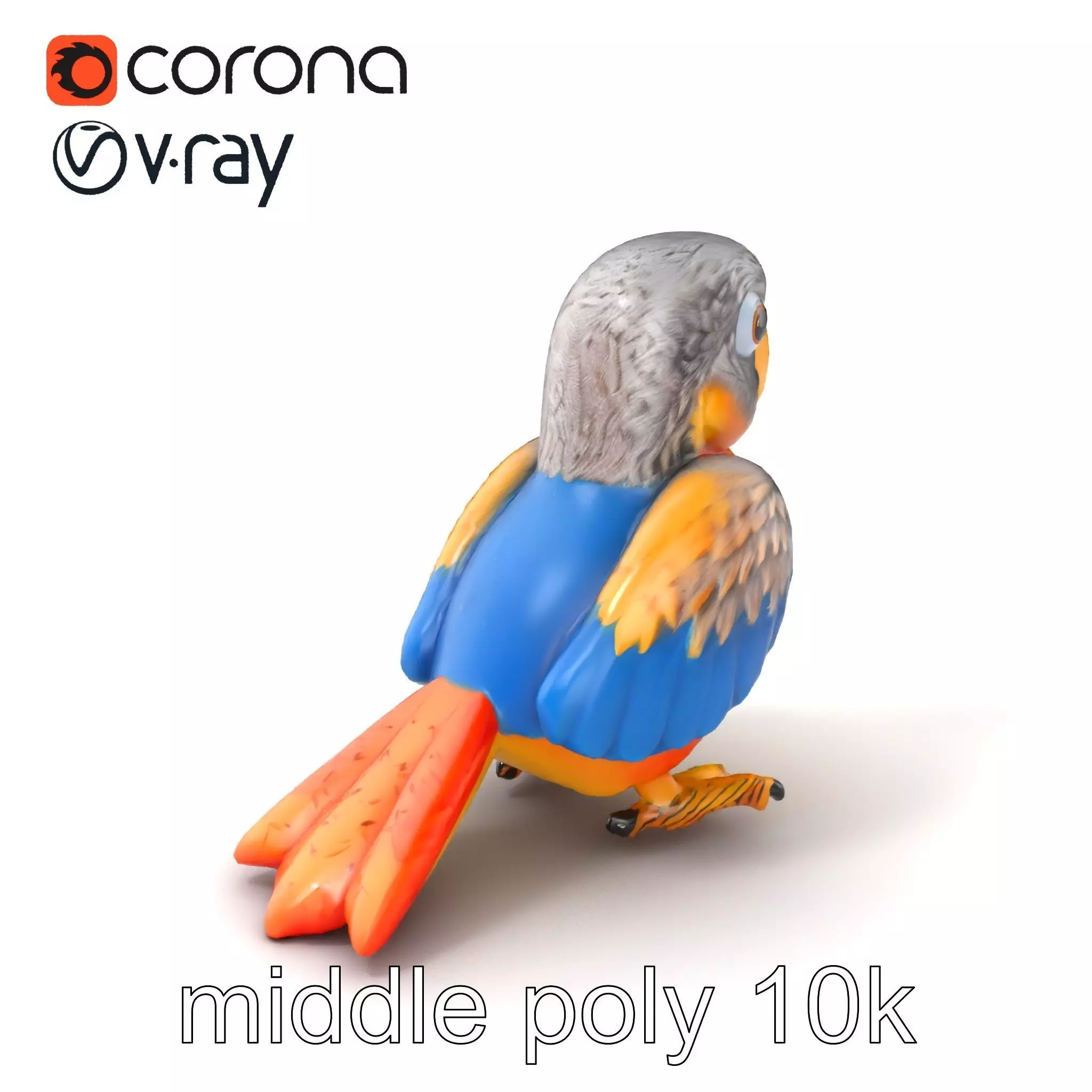Interactive Talking Parrot Toy model pack Low-poly 3D model_0