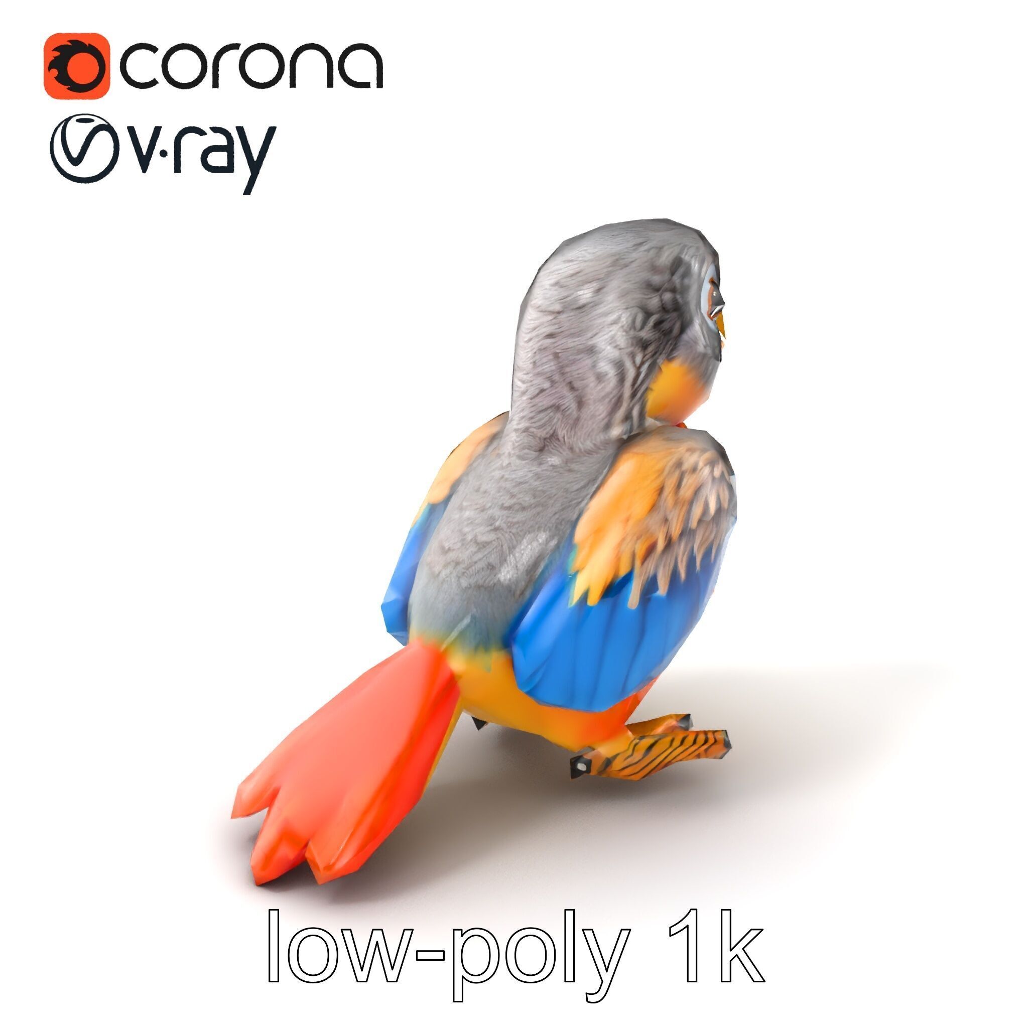 Interactive Talking Parrot Toy model pack Low-poly 3D model_4