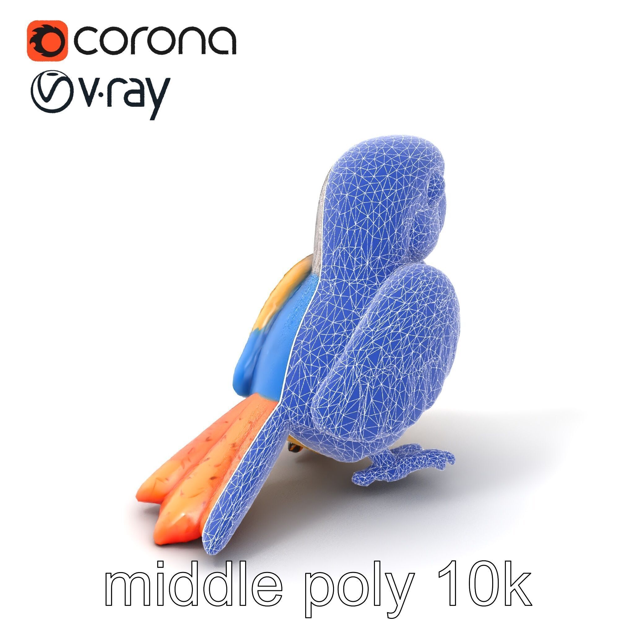 Interactive Talking Parrot Toy model pack Low-poly 3D model_5