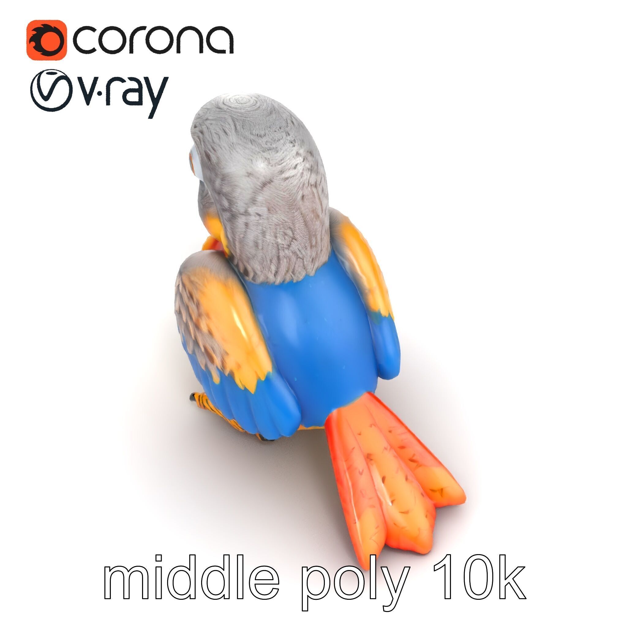 Interactive Talking Parrot Toy model pack Low-poly 3D model_11