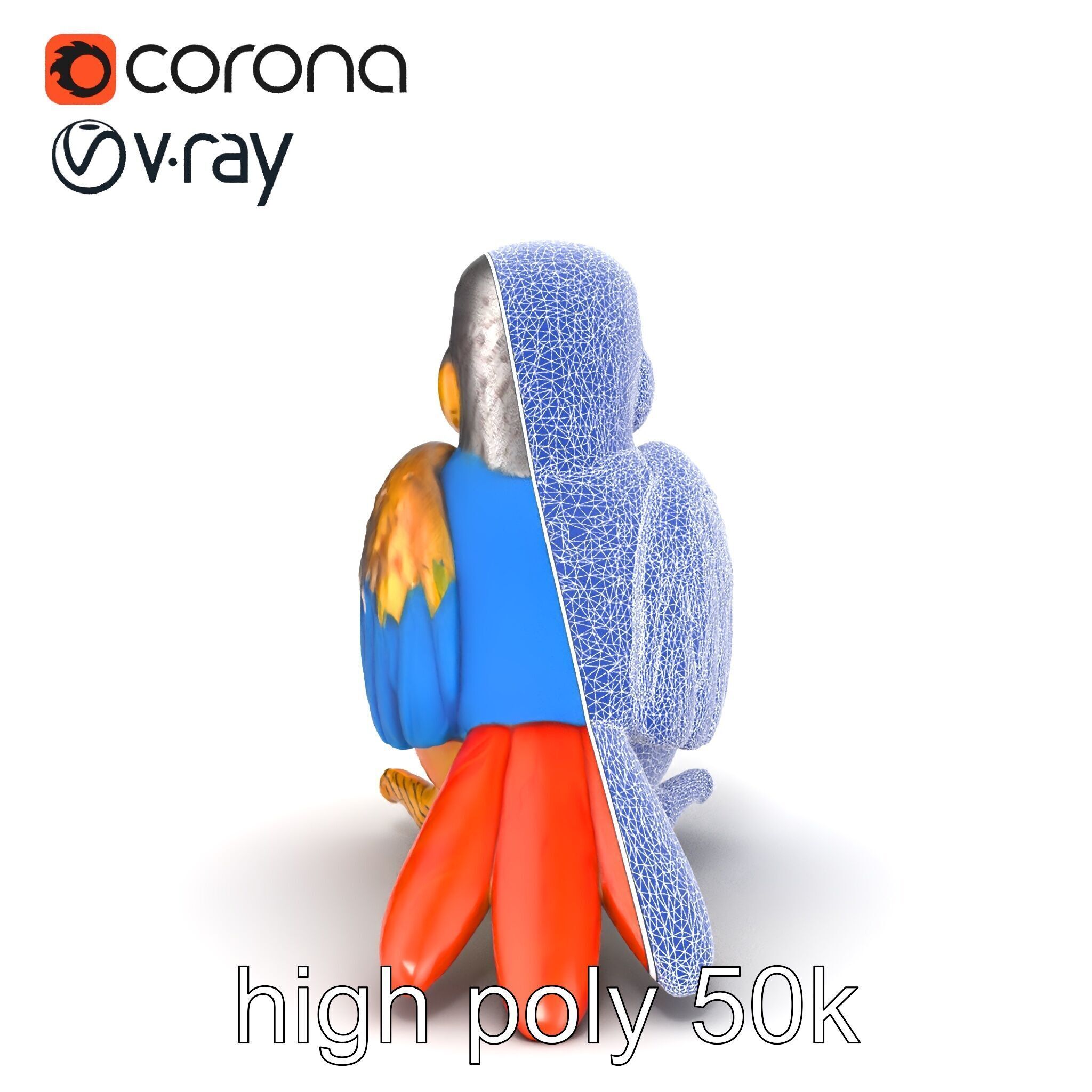 Interactive Talking Parrot Toy model pack Low-poly 3D model_16