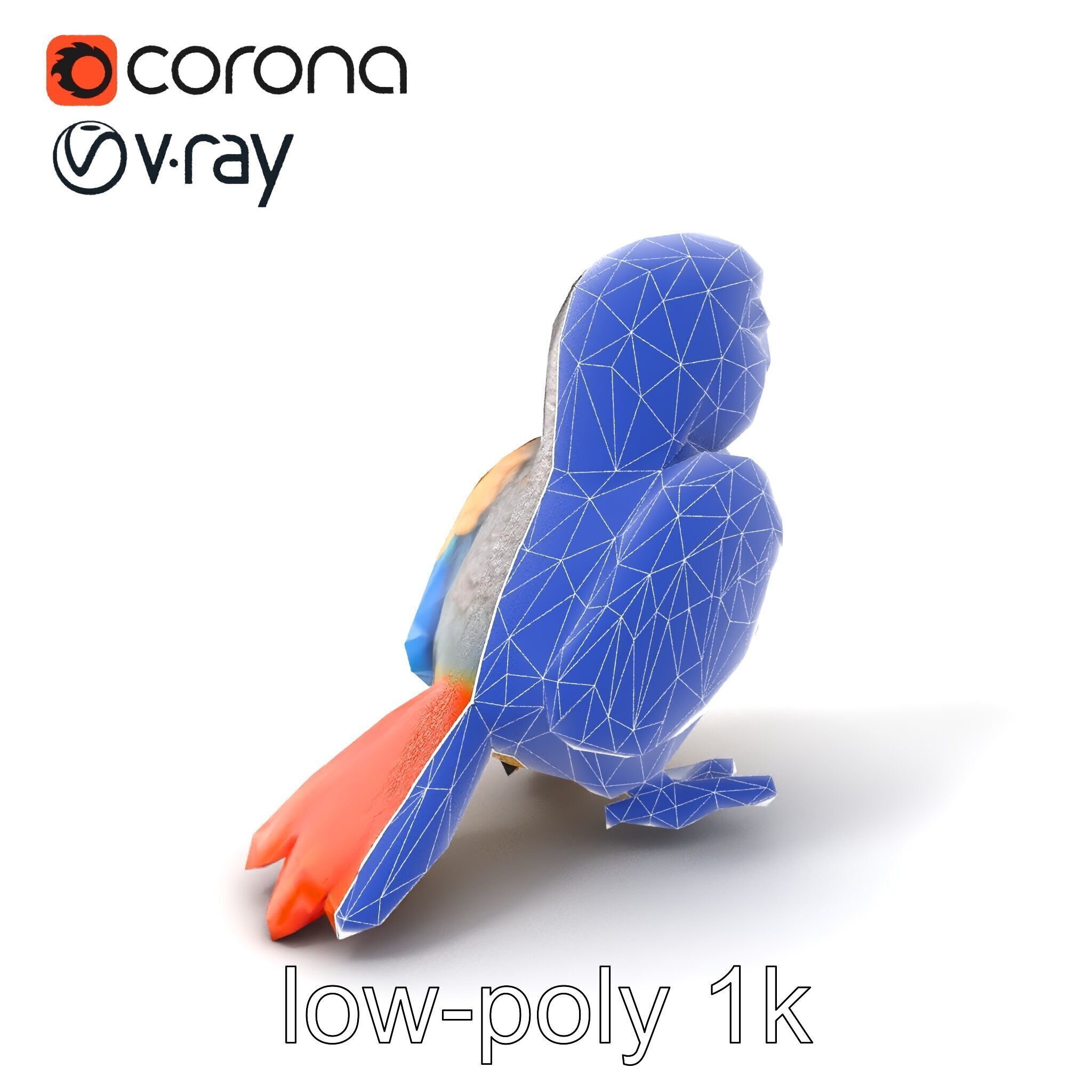 Interactive Talking Parrot Toy model pack Low-poly 3D model_6