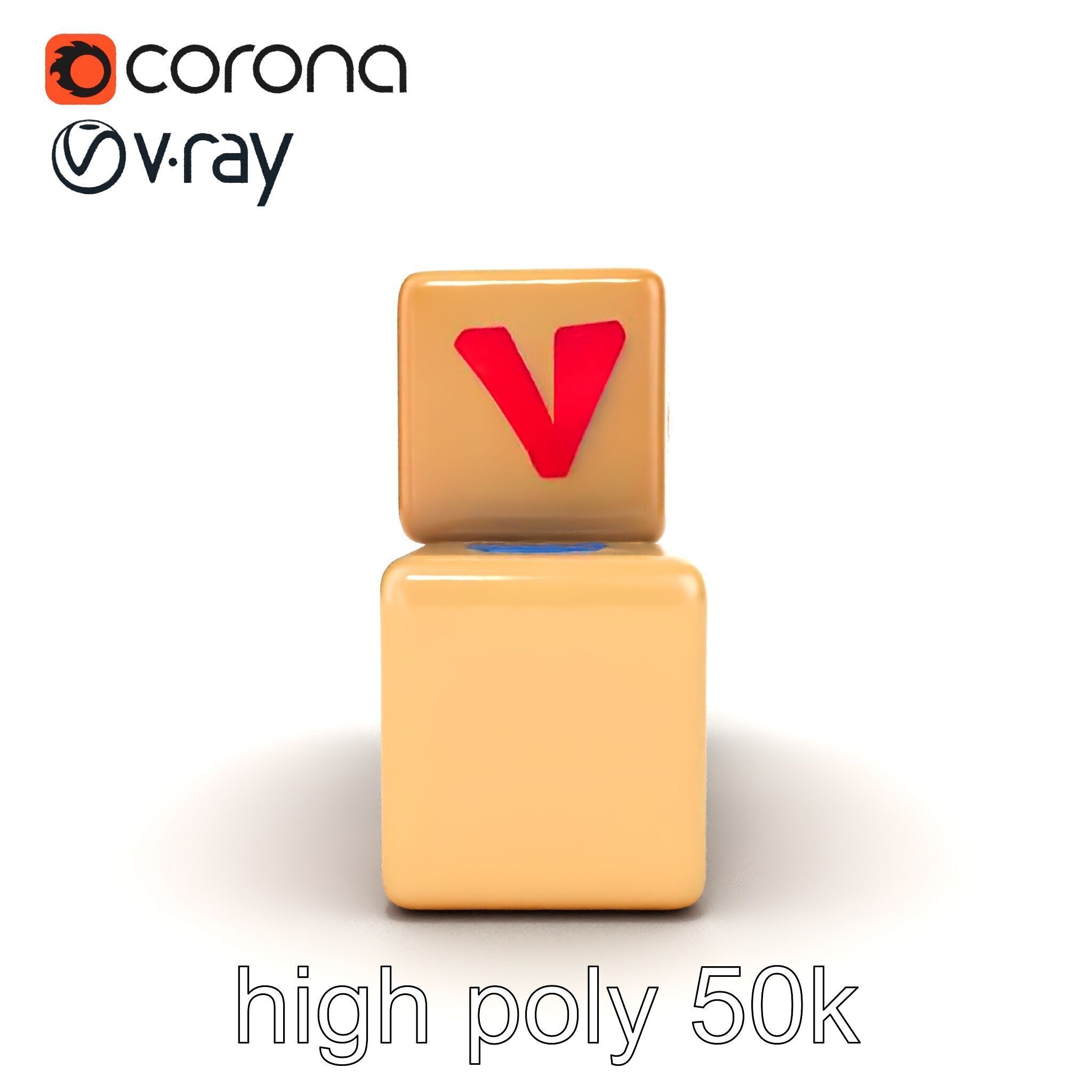 Alphabet Learning Blocks 3D Model Pack Low-poly 3D model_29