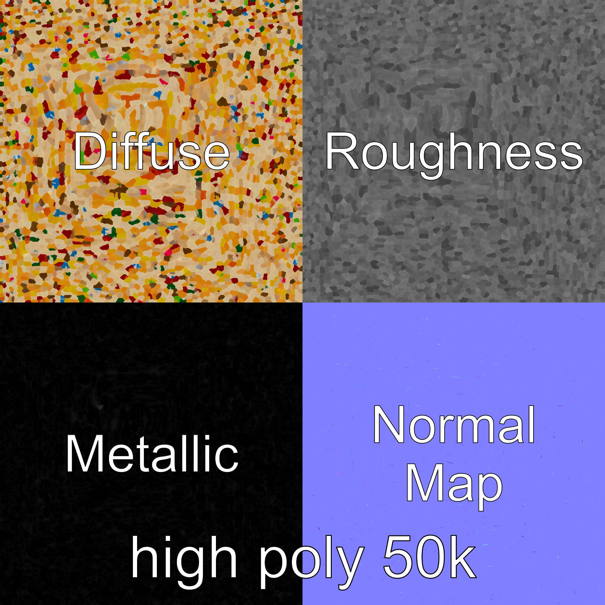 Alphabet Learning Blocks 3D Model Pack Low-poly 3D model_3