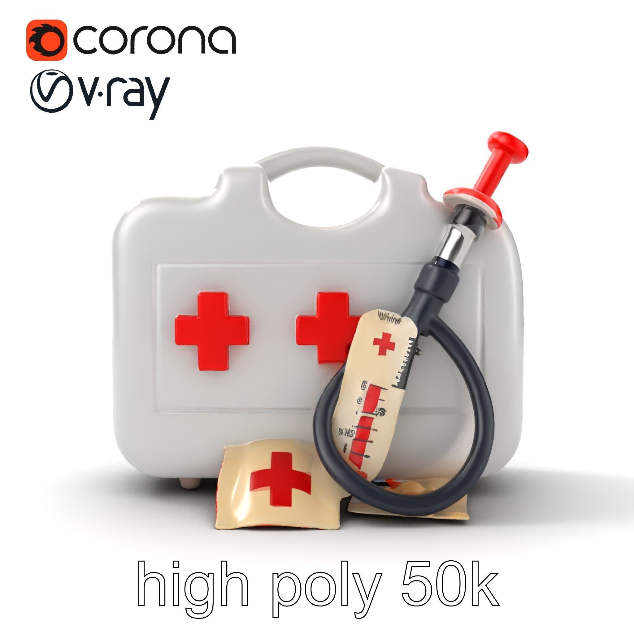 Toy Doctor Kit for Toddlers model pack Low-poly 3D model_21