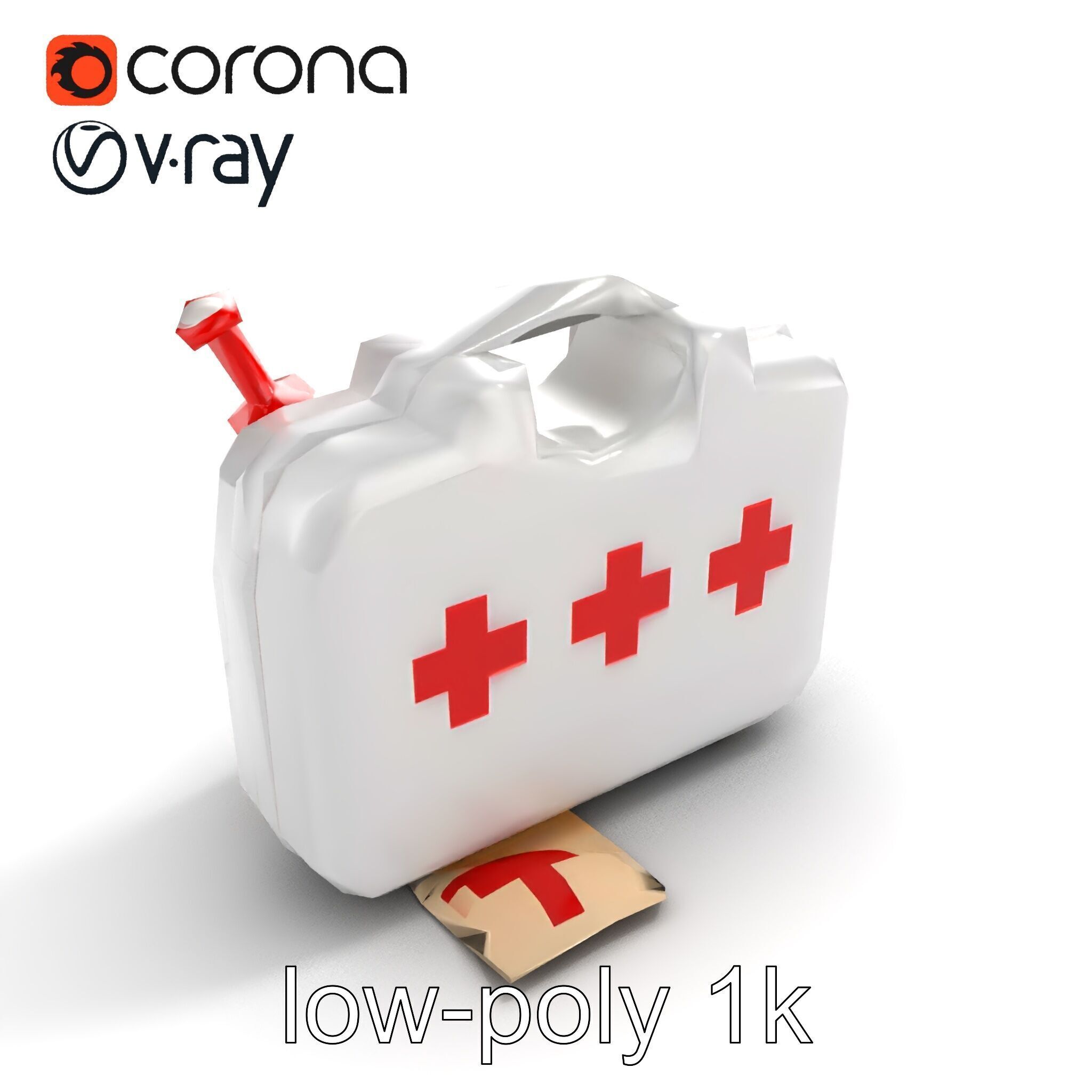 Toy Doctor Kit for Toddlers model pack Low-poly 3D model_9