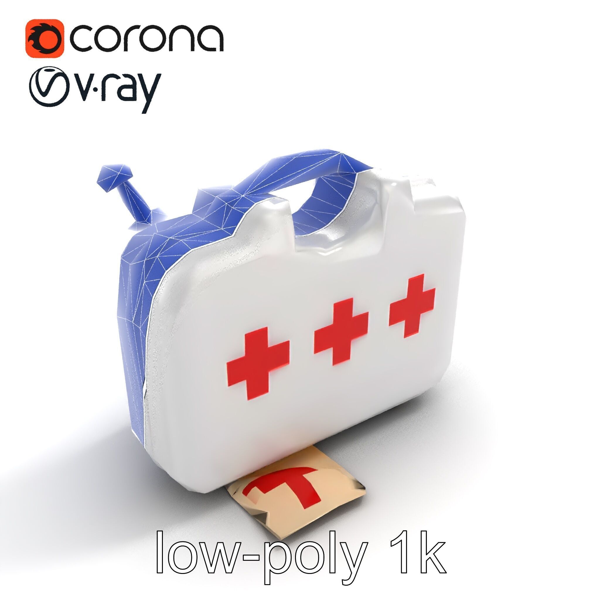 Toy Doctor Kit for Toddlers model pack Low-poly 3D model_17