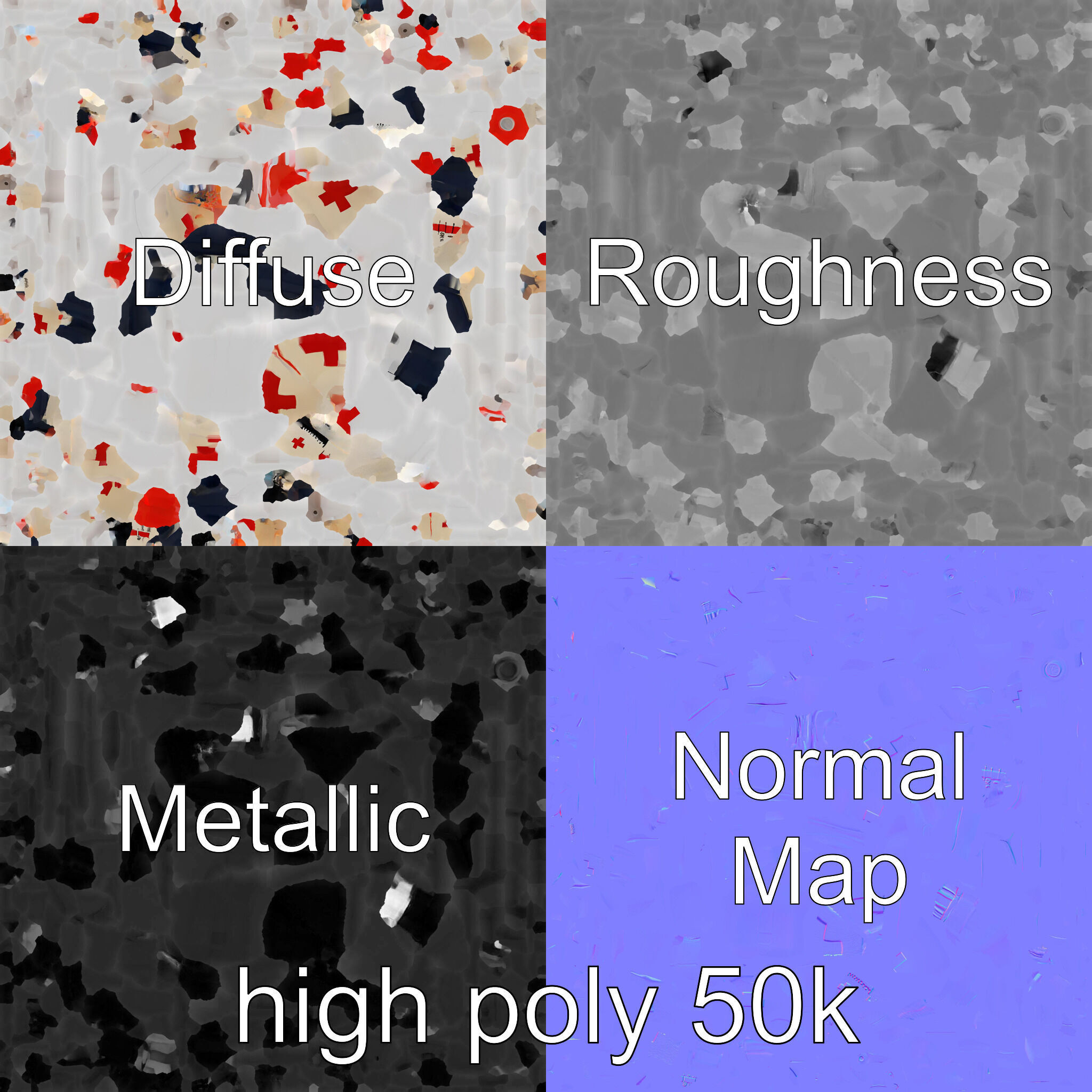 Toy Doctor Kit for Toddlers model pack Low-poly 3D model_3