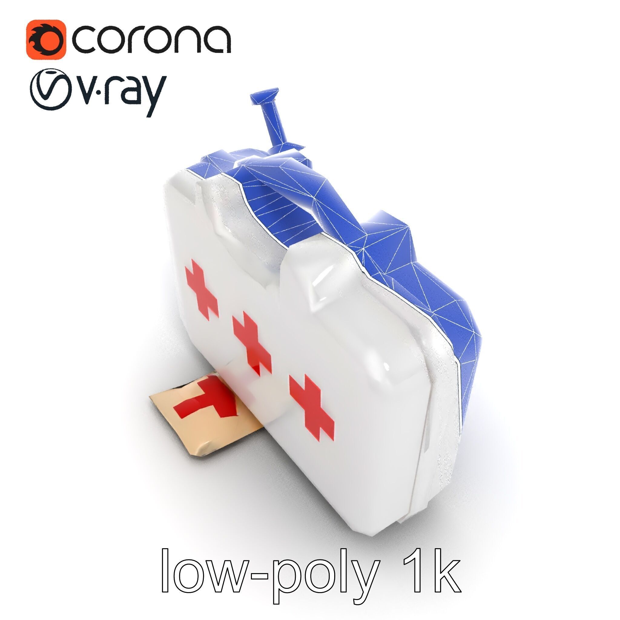 Toy Doctor Kit for Toddlers model pack Low-poly 3D model_29